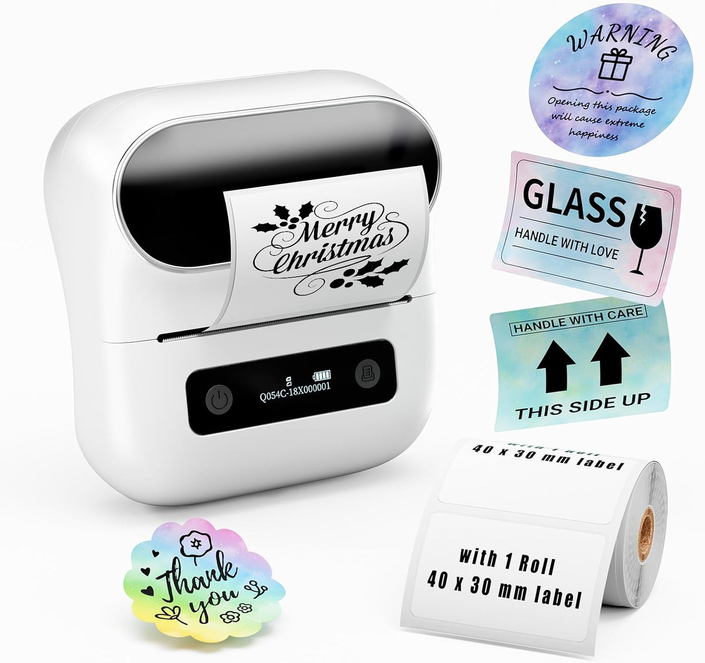 Label Printer With 140 Circle Thermal Labels